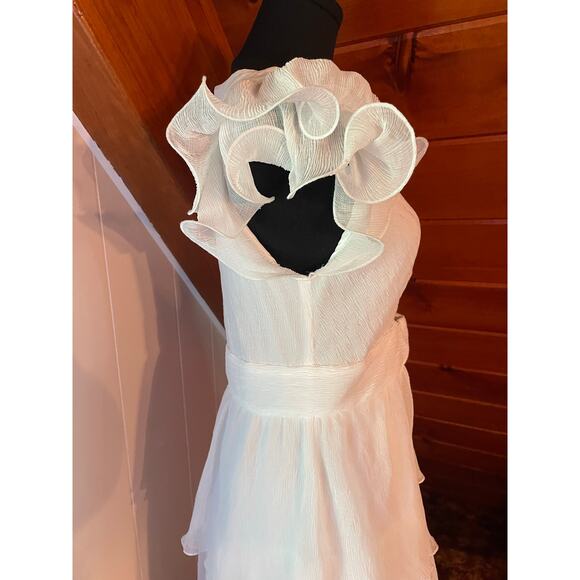 ASTR the Label NWOT - White Emporia Tiered Tulle Midi Dress - Large - Picture 10 of 12